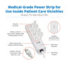 0f864964f8e09d13d34b165d74a25a98 Tripp Lite series Safe-IT UL 2930 Medical-Grade Power Strip for Patient-Care Vicinity, 4x 15A Hospital-Grade Outlets, Safety Covers, 6 ft. Cord