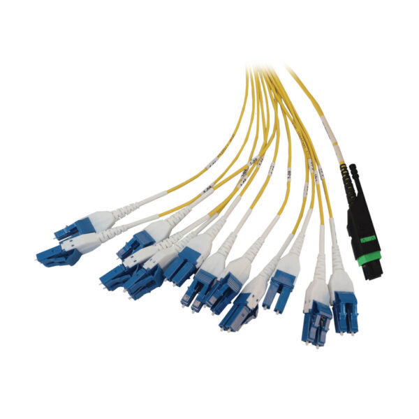 0f8cb122f10ae4877a2e59d8618b2414 Tripp Lite series Preloaded Fiber Panel, 1U - 2x (24F MTP/MPO-APC to 12x LC Duplex F/M) 24F Trunk Cables, OS2 Singlemode, 10 m (32.8 ft.)