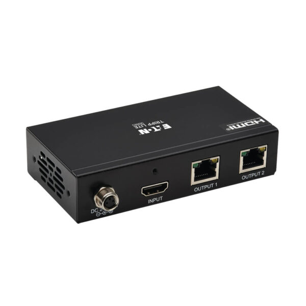 0fa9a21f5fb5a82228142784427d1c0a Tripp Lite series 2-Port HDMI over Cat6 Extender Kit, Splitter/2x Pigtail Receivers - 4K 60 Hz, HDR, 4:4:4, PoC, 230 ft. (70.1 m), TAA
