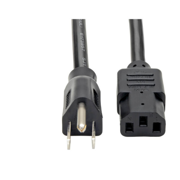 0faeaa4ad4dee21bc81c6a3ea324a847-3 Tripp Lite series Computer Power Cord, NEMA 5-15P to C13 - Heavy-Duty, 15A, 125V, 14 AWG, 12 ft. (3.66 m), Black