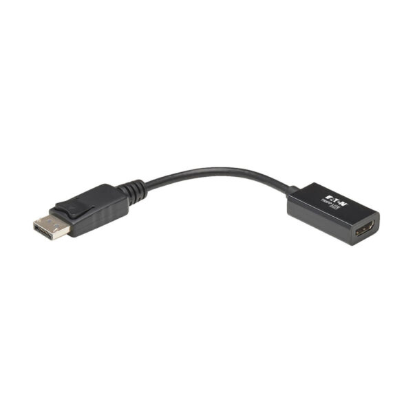 Tripp Lite series DisplayPort to HDMI Active Adapter (M/F), Latching Connector, 4K 60 Hz, DP1.2, HDCP 2.2,Black, 6 in.
