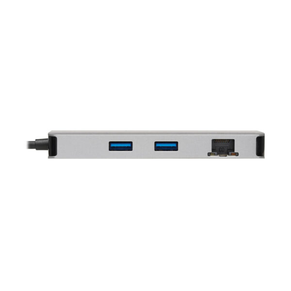Tripp Lite series USB-C Dock, Dual Display - 4K 60 Hz HDMI, USB 3.x (5Gbps) Hub Ports, GbE, Memory Card, 100W PD Charging, Gray