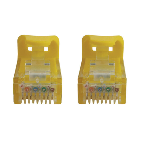 Tripp Lite series Cat6a 10G Snagless Molded UTP Ethernet Cable (RJ45 M/M), PoE, Yellow, 25 ft. (7.6 m)