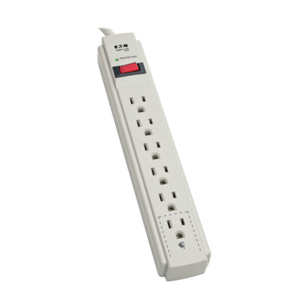 10f779693ae0ea3f8eb2b1d0717f69bb Tripp Lite series Protect It! 6-Outlet Surge Protector, 4 ft. (1.22 m) Cord, 900 Joules, Diagnostic LED, Light Gray Housing