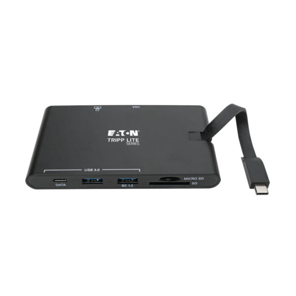 1141c30b2180d03f625628198e633179 Tripp Lite series USB-C Dock - 4K HDMI, VGA, USB 3.x (5Gbps), USB-A/C Hub, Gigabit Ethernet, Memory Card Slots, 100W PD Charging