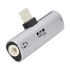 Tripp Lite series USB-C to 3.5 mm Headphone Jack Adapter for Hi-Res Stereo Audio - PD 3.0 and QC 2.0 Charging, Silver