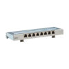 Tripp Lite series Cat6a STP Patch Panel, 8 Ports, DIN Rail or Wall Mount, TAA