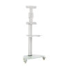 11bbb2a747b27f63c3efc5f7d3b1b6ed Tripp Lite series Premier Rolling TV Cart for 37” to 70” Displays, Frosted Glass Base and Shelf, Locking Casters, White