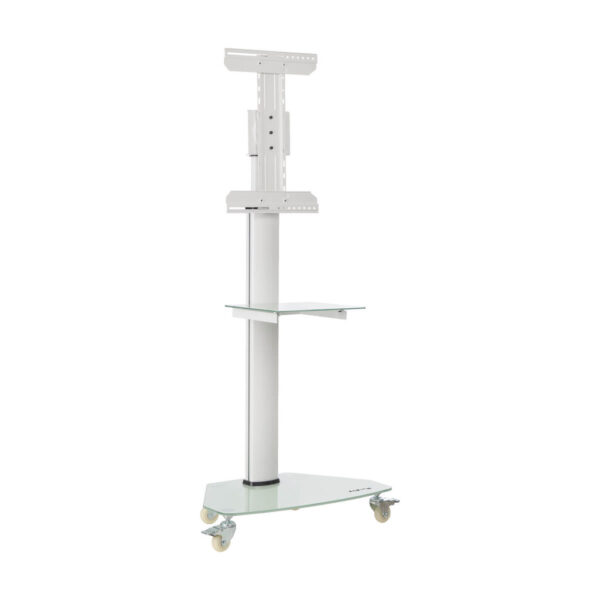 11bbb2a747b27f63c3efc5f7d3b1b6ed Tripp Lite series Premier Rolling TV Cart for 37” to 70” Displays, Frosted Glass Base and Shelf, Locking Casters, White
