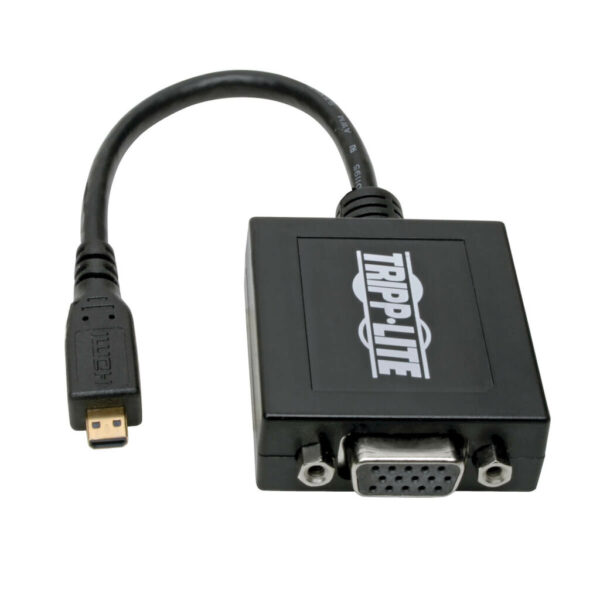 12574900274b0ad6fe1ec4c56aa25df2 Tripp Lite series Micro HDMI to VGA Adapter Video Converter with Audio for Smartphones/Tablets/Ultrabooks, (M/F), 6-in. (15.24 cm)