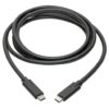 Tripp Lite series USB-C Cable (M/M) - USB 3.2, Gen 1 (5 Gbps), 5A Rating, Thunderbolt 3 Compatible, 6 ft. (1.83 m)