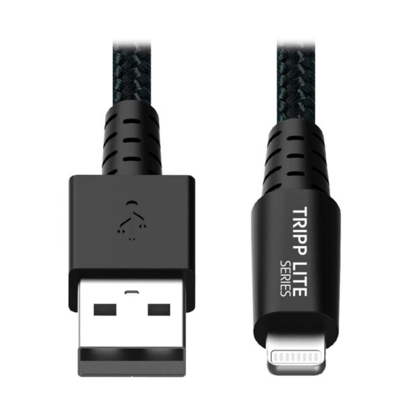 125a5526f8bcb0e10b9f39c2e3d413a8-1 Tripp Lite series Heavy-Duty USB-A to Lightning Sync/Charge Cable, UHMWPE and Aramid Fibers, MFi Certified - 6 ft. (1.83 m)