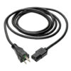 1268cc25a2b688e9d8a295a635fa14de-1 Tripp Lite series Hospital-Grade Power Cord, NEMA 5-15P to C13 - Green Dot, 10A, 125V, 18 AWG, 6 ft. (1.83 m), Black
