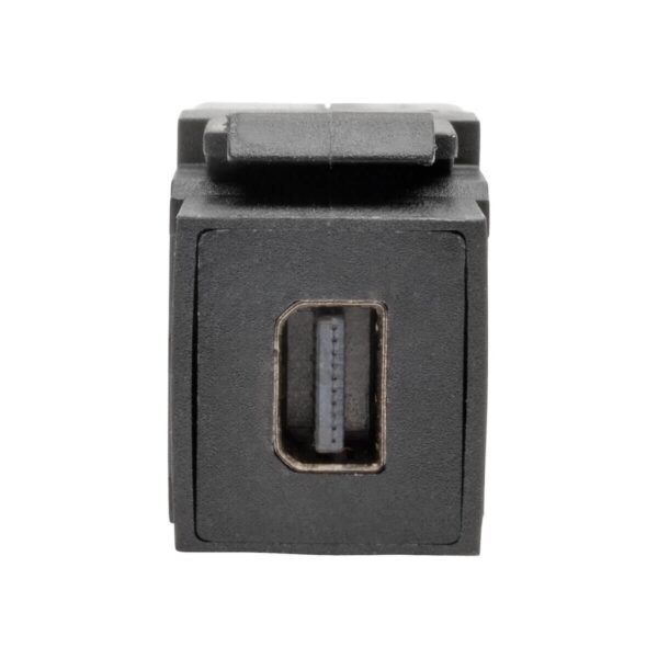 Tripp Lite series Mini DisplayPort to DisplayPort All-in-One Keystone/Panel Mount Angled Adapter (F/F), Black