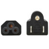 127172d76d418b2e91a164c263404355 Tripp Lite series 3-Slot Power Cord, NEMA 5-15P to C5 - Laptop/Notebook, 7A, 125V, 18 AWG, 6 ft. (1.8 m), Black