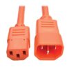 128c453aaed42997f8a52509ca1e5437 Tripp Lite series PDU Power Cord, C13 to C14 - 10A, 250V, 18 AWG, 6 ft. (1.83 m), Orange