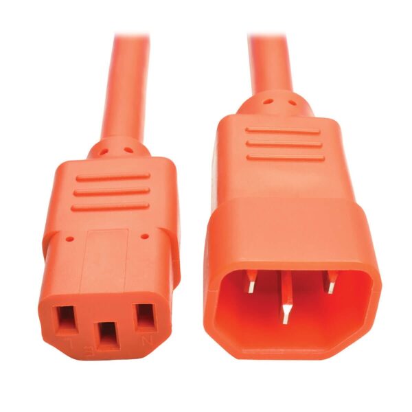 128c453aaed42997f8a52509ca1e5437 Tripp Lite series PDU Power Cord, C13 to C14 - 10A, 250V, 18 AWG, 6 ft. (1.83 m), Orange