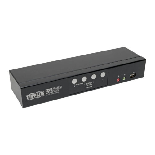 Tripp Lite series 4-Port HDMI/USB KVM Switch with Audio/Video and USB Peripheral Sharing, TAA
