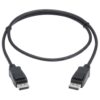 Tripp Lite series DisplayPort 1.4 Cable with Latching Connectors, 8K (M/M), Black, 3 ft. (0.9m)