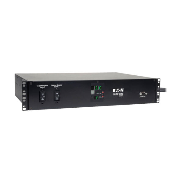 Tripp Lite series 5.8kW Single-Phase Local Metered Automatic Transfer Switch PDU, Two 200-240V L6-30P Inputs, 16-C13 2-C19 & 1 L6-30R Outlet, 2U, TAA
