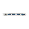 Tripp Lite series 4-Port USB-C Hub, USB 3.x (5Gbps), 4x USB-A Ports, 60W PD Charging, White