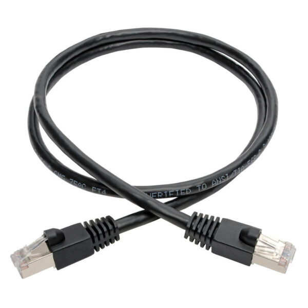 13f2f8423a4fe6c257fbba99c812c3f6 Tripp Lite series Cat6a 10G Snagless Shielded STP Ethernet Cable (RJ45 M/M), PoE, Black, 4 ft. (1.22 m)