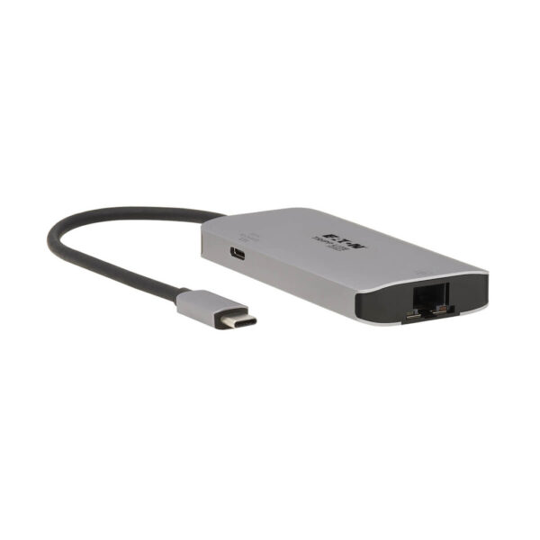 Tripp Lite series 3-Port USB-C Hub - USB 3.x (5Gbps) Hub Ports, Gigabit Ethernet, Thunderbolt 3, 100W PD Charging, Aluminum Housing