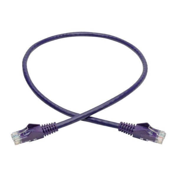 14099d1a239c3b63cae2208843e242c8 Tripp Lite series Cat6 Gigabit Snagless Molded (UTP) Ethernet Cable (RJ45 M/M), PoE, Purple, 2 ft. (0.61 m)