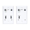 Tripp Lite series HDMI over Cat6 Extender Kit, Wallplate, 4K 60Hz, 4:4:4, IR, PoC, HDR, HDCP 2.2, 230 ft., TAA