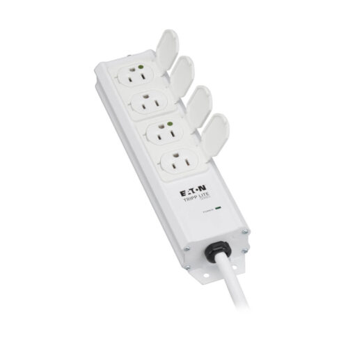 Tripp Lite series Safe-IT UL 2930 Medical-Grade Power Strip for Patient-Care Vicinity, 4x 15A Hospital-Grade Outlets, Safety Covers, 6 ft. Cord