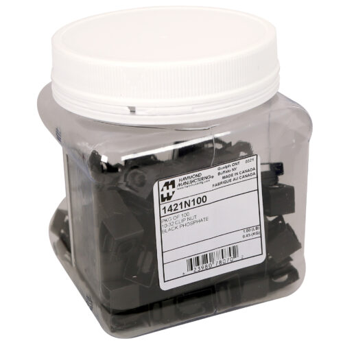 Hammond 100PK 10-32 Blk Clip Nuts
