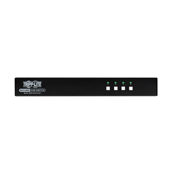 14230556f4ec0ba9bfada68ee12d5aa2 Secure KVM Switch, 4-Port, Single Head, DP to HDMI (x4), 4K, NIAP PP4.0, Audio, CAC, TAA