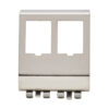 14936d0ef91b87ecf994ddc68add0815 Tripp Lite series 2-Port Metal DIN-Rail Mounting Module for Snap-In Keystone Jacks and Couplers, Silver, TAA