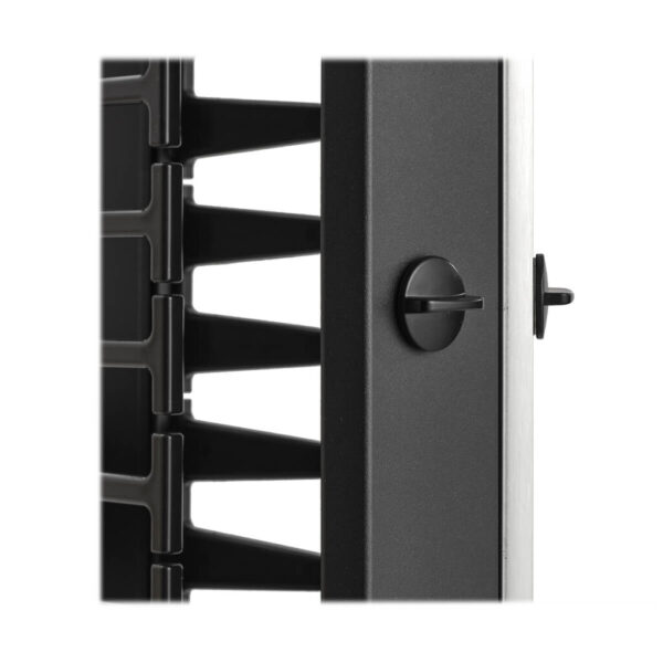 Tripp Lite series High-Capacity Vertical Cable Manager - Deep Double Finger Duct with Cover, Single Sided, 6 in. Wide, Black, 7 ft. (2.2 m)