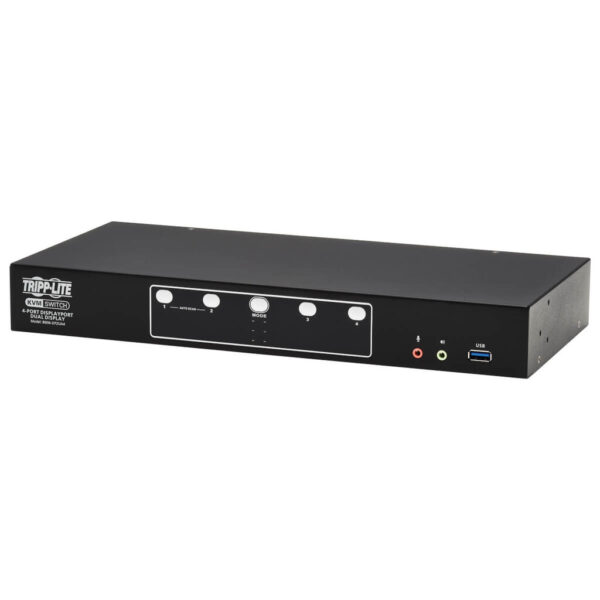 Tripp Lite series 4-Port DisplayPort Dual-Display KVM Switch - 4K 60 Hz, USB 3.2 Gen 1, HDCP 2.2, USB Sharing, TAA
