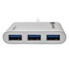 Tripp Lite series 4-Port USB-C Hub, USB 3.x (5Gbps), 4x USB-A Ports, USB Micro-B Power Input, Silver