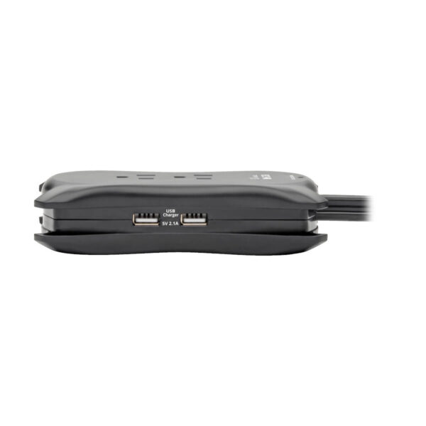 151522aaf5639fac1aa0e0eb6f4289d5 Tripp Lite series Protect It! 3-Outlet Travel-Size Surge Protector - 5-15R Outlets, 2 USB Ports, 5-15P Input, 1050 Joules, Black