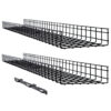 151a1c0c725310657a3ce4ec5ab9fdcc Tripp Lite series Wire Mesh Cable Tray - 300 x 100 x 1500 mm (12 in. x 4 in. x 5 ft.), 2-Pack