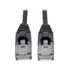 Tripp Lite series Cat6a 10G Snagless Molded Slim UTP Ethernet Cable (RJ45 M/M), Black, 1 ft. (0.31 m)