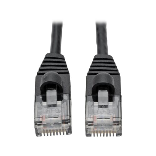 Tripp Lite series Cat6a 10G Snagless Molded Slim UTP Ethernet Cable (RJ45 M/M), Black, 1 ft. (0.31 m)