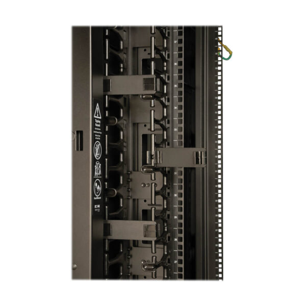 Tripp Lite series 45U SmartRack Wide Standard-Depth Rack Enclosure Cabinet with Doors and Side Panels, 2 Pre-Installed Cable Managers