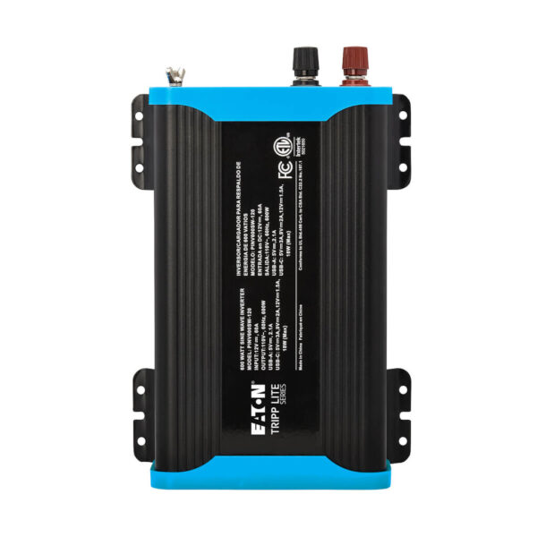 Tripp Lite series 600W Light-Duty Compact Power Inverter - 2x 5-15R, USB Charging, Pure Sine Wave