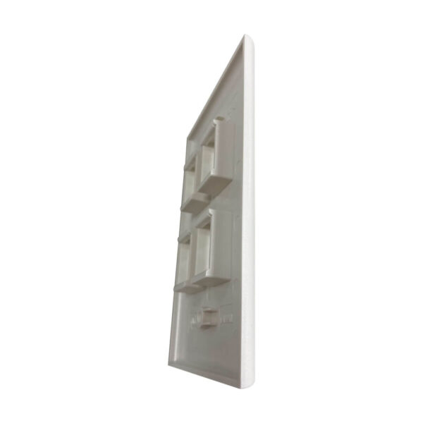 Tripp Lite series Safe-IT 4-Port Single-Gang Keystone Wall Plate, Antibacterial, Ivory Matte, TAA