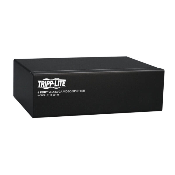 157df6b0523acfe20ec8e26ef7e776b1 Tripp Lite series 4-Port VGA/SVGA Video Splitter with Signal Booster, High Resolution Video, 350MHz, (HD15 M/4xF)