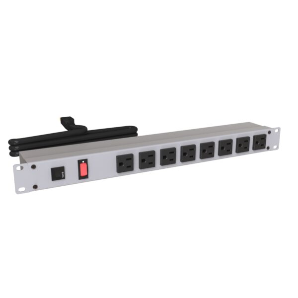 Hammond 19" Rack Mount, 8 Rec on Front