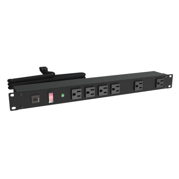 Hammond 19" RM Surge, 6 Recep Front Bk
