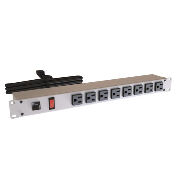 Hammond 19" Rack Mount, 8 Rec on Front