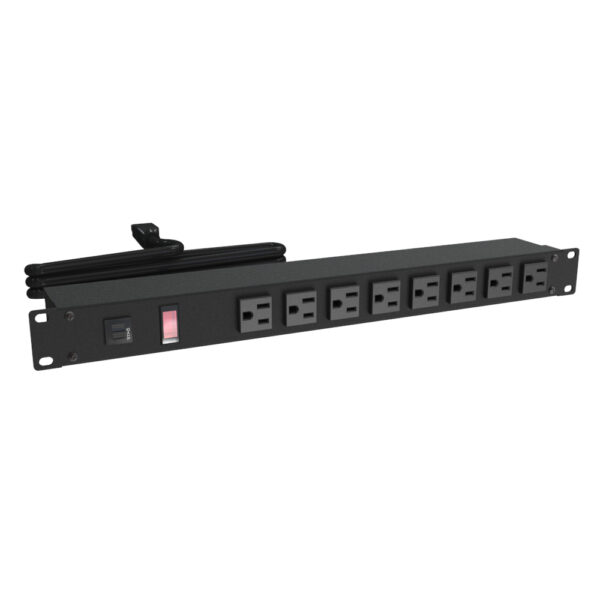 1582t8b1bk Hammond 8XFRNT 5-15R Rack Outlet Strip