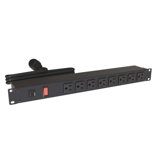 Hammond 19" Rack Mount, 8 Rec on Front