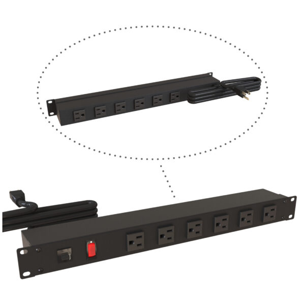Hammond 19" Rack Mount, Switch, 6' Crd